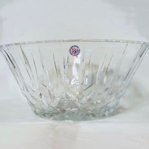 St George LARGE Muirfield Oval Crystal Bowl Center Piece 11 in. x 5 in.